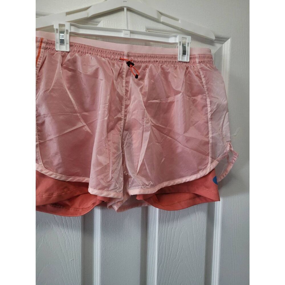 Nike Icon Clash TEMPO Women's Luxe Orange Mid Rise Running Shorts Large Nwot